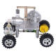 balance type single cylinder hot air stirling engine powered modified 4-wheeled car model physical experiment lab toy balance type single cylinder hot air stirling engine powered modified 4-wheeled car model physical experiment lab toy