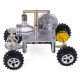 balance type single cylinder hot air stirling engine powered modified 4-wheeled car model physical experiment lab toy balance type single cylinder hot air stirling engine powered modified 4-wheeled car model physical experiment lab toy