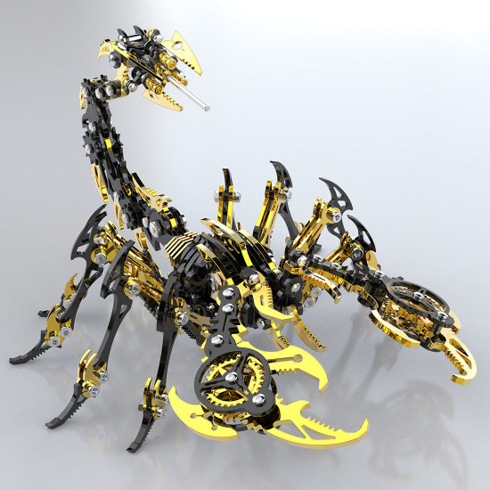 black & golden 3d stainless steek diy scorpion metal model kits black & golden 3d stainless steek diy scorpion metal model kits