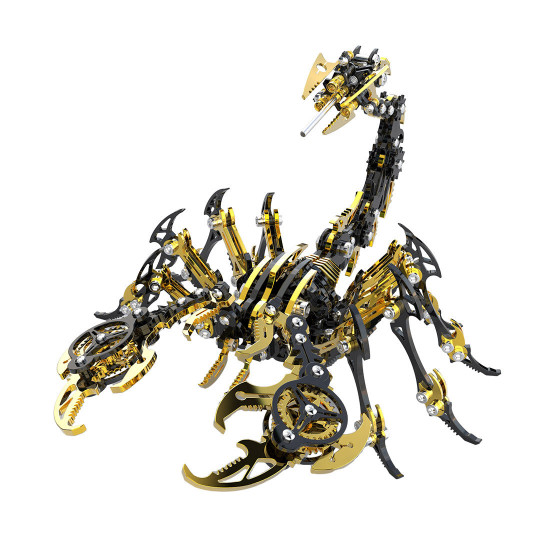 black & golden 3d stainless steek diy scorpion metal model kits black & golden 3d stainless steek diy scorpion metal model kits