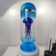 blue mechanical capsule jellyfish model artistic with glass cover blue mechanical capsule jellyfish model artistic with glass cover