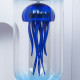 blue mechanical capsule jellyfish model artistic with glass cover blue mechanical capsule jellyfish model artistic with glass cover