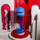 blue mechanical capsule jellyfish model artistic with glass cover blue mechanical capsule jellyfish model artistic with glass cover