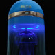 blue mechanical capsule jellyfish model artistic with glass cover blue mechanical capsule jellyfish model artistic with glass cover