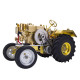 brass gas powered roller tractor vehicle model with mini horizontal water-cooled engine brass gas powered roller tractor vehicle model with mini horizontal water-cooled engine