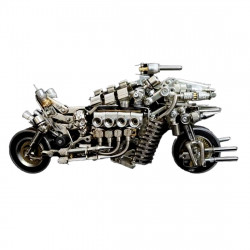 build a motorcycle 3d diy metal mode kits gift for bikers 900+pcs