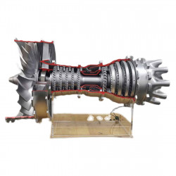 building a 1/20 working jet turbofan engine model kit silver