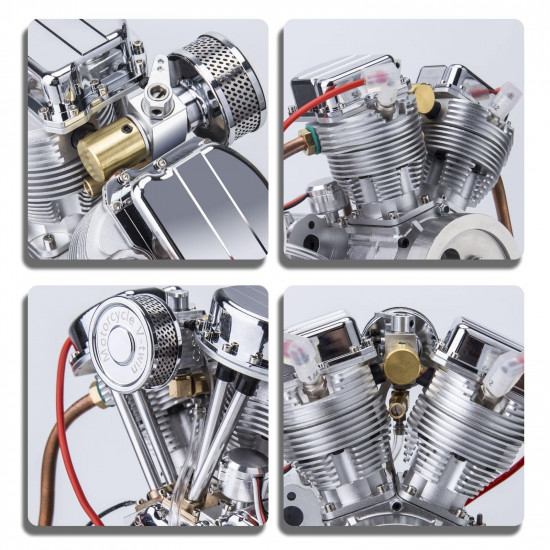 cison fg-vt9 9cc v2 v twin model engine with air filter base tank set cison fg-vt9 9cc v2 v twin model engine with air filter base tank set