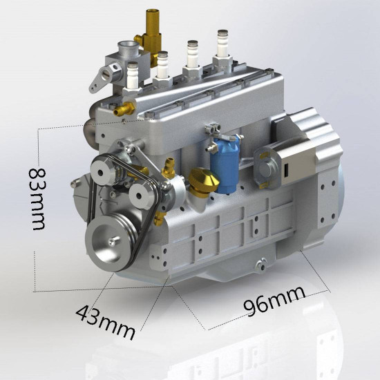 cison fl4-175 flathead inline 4 cylinder four stroke 9,000rpm rc water-cooled gasoline engine 17.5cc cison fl4-175 flathead inline 4 cylinder four stroke 9,000rpm rc water-cooled gasoline engine 17.5cc