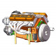 cison v8 engine kits v8-440 with metal base full set 44cc cison v8 engine kits v8-440 with metal base full set 44cc