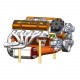 cison v8 engine kits v8-440 with metal base full set 44cc cison v8 engine kits v8-440 with metal base full set 44cc