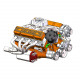 cison v8 engine kits v8-440 with metal base full set 44cc cison v8 engine kits v8-440 with metal base full set 44cc