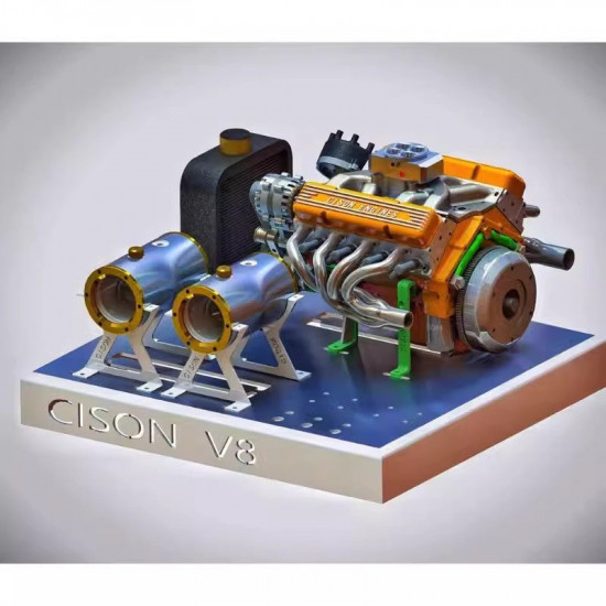 cison v8 engine kits v8-440 with metal base full set 44cc cison v8 engine kits v8-440 with metal base full set 44cc