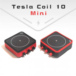 cool tiny bluetooth music tesla coil red frame tc10
