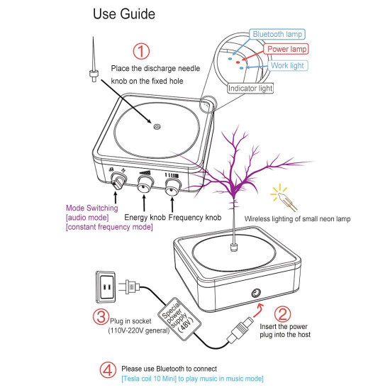 cool tiny bluetooth music tesla coil red frame tc10 cool tiny bluetooth music tesla coil red frame tc10
