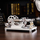 custom 2 cylinders hot air stirling engine model generator with voltage meter & led lamp bead custom 2 cylinders hot air stirling engine model generator with voltage meter & led lamp bead