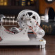 custom 2 cylinders hot air stirling engine model generator with voltage meter & led lamp bead custom 2 cylinders hot air stirling engine model generator with voltage meter & led lamp bead