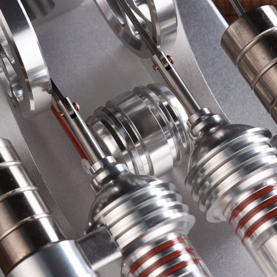 custom 2 cylinders hot air stirling engine model generator with voltage meter & led lamp bead custom 2 cylinders hot air stirling engine model generator with voltage meter & led lamp bead