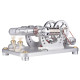 custom 2 cylinders hot air stirling engine model generator with voltage meter & led lamp bead custom 2 cylinders hot air stirling engine model generator with voltage meter & led lamp bead