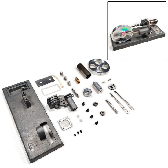 custom assembly γ-type diy luminous flywheel stirling engine kit experiment toy custom assembly γ-type diy luminous flywheel stirling engine kit experiment toy