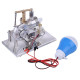 custom balance type hot air single cylinder stirling engine generator model with led bulb & voltage digital display meter custom balance type hot air single cylinder stirling engine generator model with led bulb & voltage digital display meter