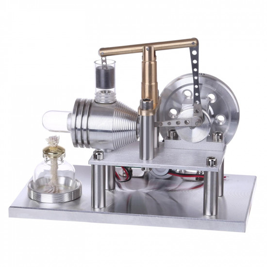 custom balance type hot air single cylinder stirling engine generator model with led bulb & voltage digital display meter custom balance type hot air single cylinder stirling engine generator model with led bulb & voltage digital display meter