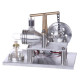 custom balance type hot air single cylinder stirling engine generator model with led bulb & voltage digital display meter custom balance type hot air single cylinder stirling engine generator model with led bulb & voltage digital display meter