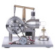 custom balance type hot air single cylinder stirling engine generator model with led bulb & voltage digital display meter custom balance type hot air single cylinder stirling engine generator model with led bulb & voltage digital display meter