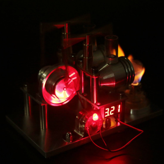 custom stirling engine 2 cylinders hot air generator model with voltage meter led bulb science experiment educational toy custom stirling engine 2 cylinders hot air generator model with voltage meter led bulb science experiment educational toy
