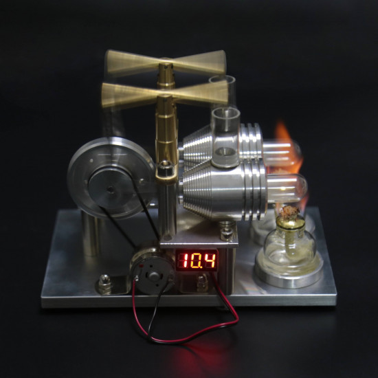 custom stirling engine 2 cylinders hot air generator model with voltage meter led bulb science experiment educational toy custom stirling engine 2 cylinders hot air generator model with voltage meter led bulb science experiment educational toy