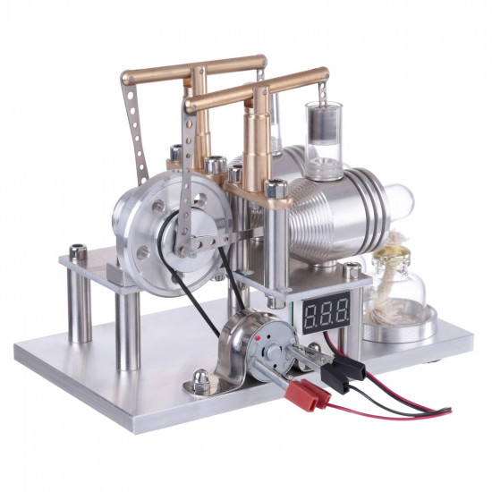 custom stirling engine 2 cylinders hot air generator model with voltage meter led bulb science experiment educational toy custom stirling engine 2 cylinders hot air generator model with voltage meter led bulb science experiment educational toy