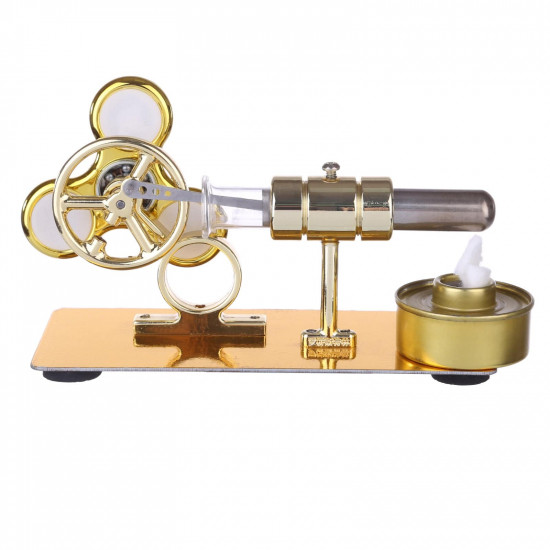 customized golden single cylinder stirling engine model with luminous gyroscope physical experiment customized golden single cylinder stirling engine model with luminous gyroscope physical experiment