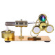 customized golden single cylinder stirling engine model with luminous gyroscope physical experiment customized golden single cylinder stirling engine model with luminous gyroscope physical experiment