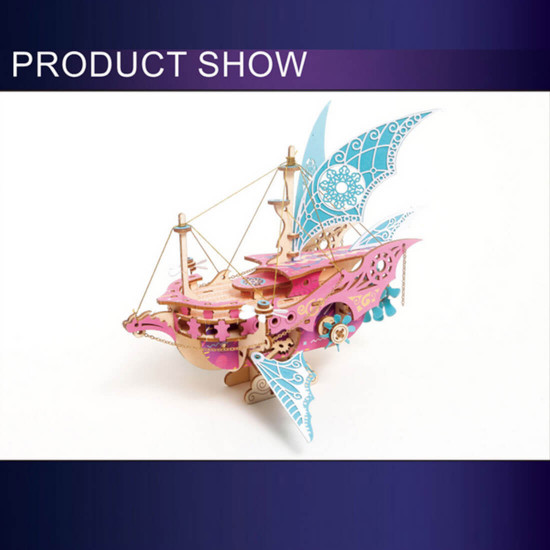 diy arabian spaceship steampunk wooden puzzle toy model 300+pcs diy arabian spaceship steampunk wooden puzzle toy model 300+pcs
