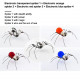 diy handmade electronic 4 spiders kits toys glow light decor - transparent + orange + red + blue diy handmade electronic 4 spiders kits toys glow light decor - transparent + orange + red + blue