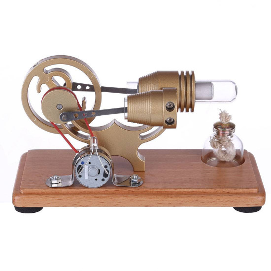 diy γ-shape assembly retro stirling engine kit generator sterling model with led light science educational toy diy γ-shape assembly retro stirling engine kit generator sterling model with led light science educational toy
