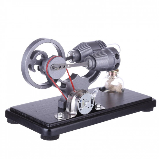 diy γ-shape assembly retro stirling engine kit generator sterling model with led light science educational toy diy γ-shape assembly retro stirling engine kit generator sterling model with led light science educational toy