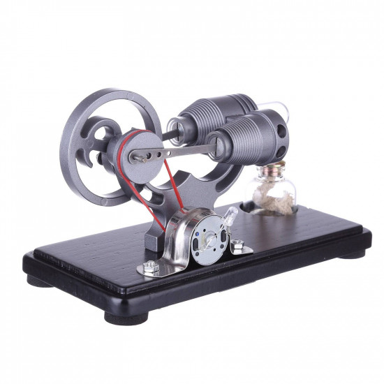diy γ-shape assembly retro stirling engine kit generator sterling model with led light science educational toy diy γ-shape assembly retro stirling engine kit generator sterling model with led light science educational toy