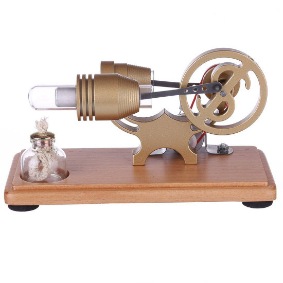 diy γ-shape assembly retro stirling engine kit generator sterling model with led light science educational toy diy γ-shape assembly retro stirling engine kit generator sterling model with led light science educational toy