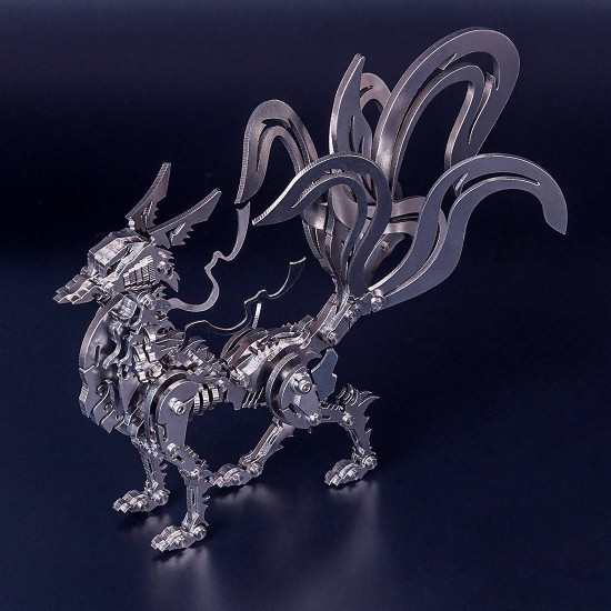 diy stainless steel 3d large nine-tailed fox model kit assembly crafts diy stainless steel 3d large nine-tailed fox model kit assembly crafts