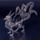 diy stainless steel 3d large nine-tailed fox model kit assembly crafts diy stainless steel 3d large nine-tailed fox model kit assembly crafts