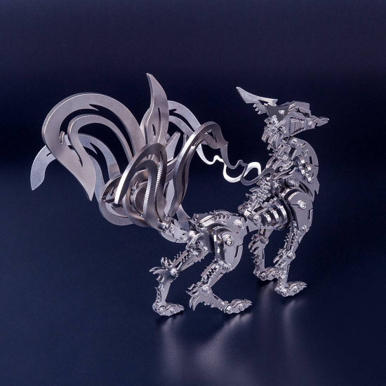 diy stainless steel 3d large nine-tailed fox model kit assembly crafts diy stainless steel 3d large nine-tailed fox model kit assembly crafts
