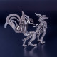 diy stainless steel 3d large nine-tailed fox model kit assembly crafts diy stainless steel 3d large nine-tailed fox model kit assembly crafts