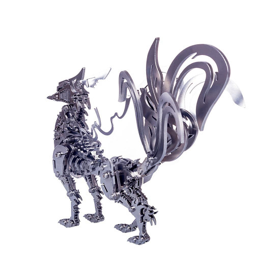 diy stainless steel 3d large nine-tailed fox model kit assembly crafts diy stainless steel 3d large nine-tailed fox model kit assembly crafts