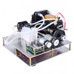 diy toyan methanol engine model modified into micro water-cooled generator set