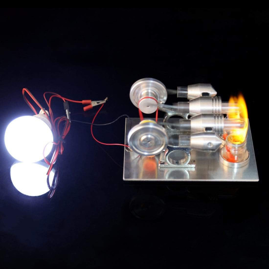 double cylinder stirling engine motor model educational toy electricity generator physics science experiment kits double cylinder stirling engine motor model educational toy electricity generator physics science experiment kits