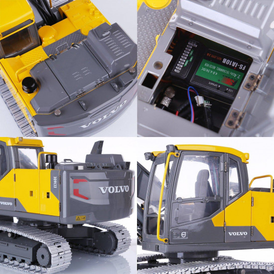 e111-003 1/14 2.4g remote control hydraulic excavator engineering construction vehicle model toy - rtr version yellow e111-003 1/14 2.4g remote control hydraulic excavator engineering construction vehicle model toy - rtr version yellow