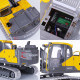 e111-003 1/14 2.4g remote control hydraulic excavator engineering construction vehicle model toy - rtr version yellow e111-003 1/14 2.4g remote control hydraulic excavator engineering construction vehicle model toy - rtr version yellow
