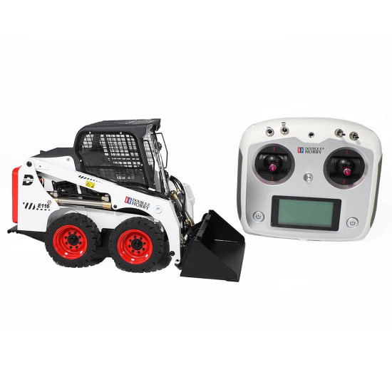 e116-003 1/14 2.4g alloy hydraulic skid steer loader engineering bulldozer construction remote control vehicle - rtr version e116-003 1/14 2.4g alloy hydraulic skid steer loader engineering bulldozer construction remote control vehicle - rtr version