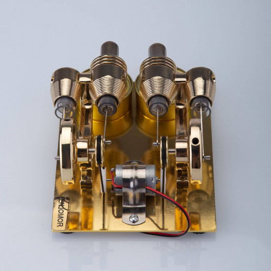 enjomor 4 cylinder hot air stirling engine generator with bulb & voltmeter enjomor 4 cylinder hot air stirling engine generator with bulb & voltmeter